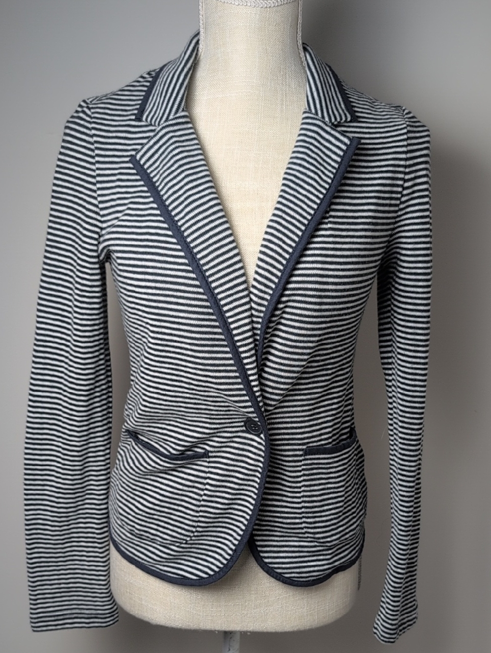 Freshman Navy and White Striped Blazer